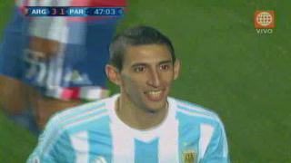 Ángel di María marcó doblete en goleada de Argentina a Paraguay