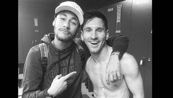 Neymar y su celebración con Lionel Messi en Instagram