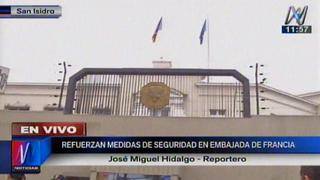 Embajada de Francia en Lima: refuerzan seguridad tras atentados