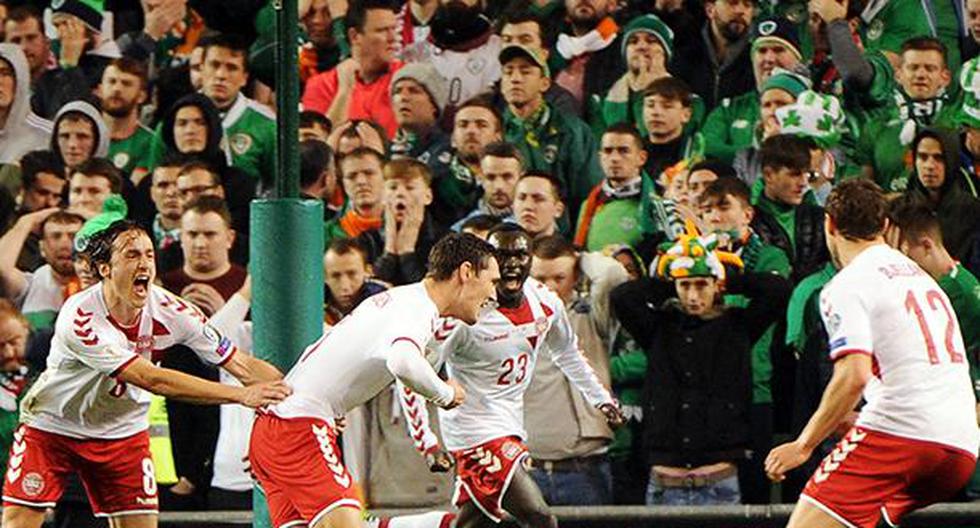Dinamarca vino de atrás y terminó goleando a Irlanda en Dublín con un hat trick de Christian Eriksen. Los daneses vuelven a una Copa del Mundo desde Sudáfrica 2010. (Foto: EFE)