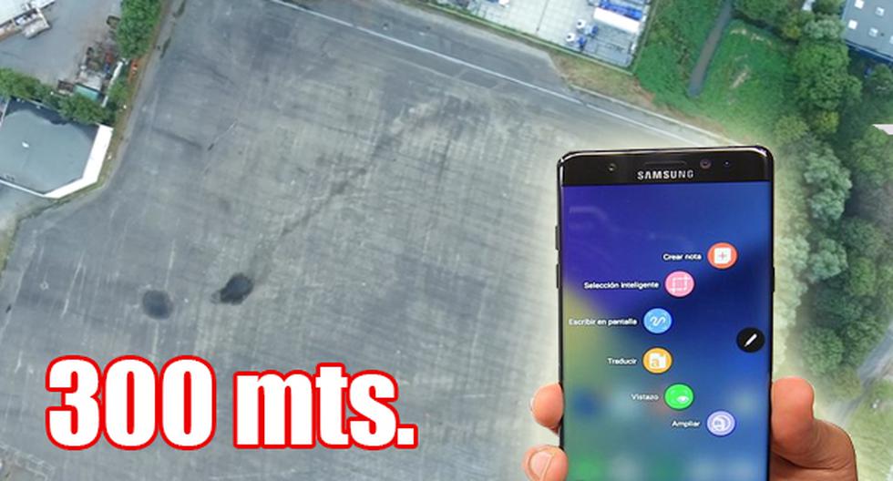 TE SORPRENDERÁS. Quisieron probar la resistencia del Samsung Galaxy Note 7 y lo dejaron caer desde una altura de 300 metros. (Foto: Captura)