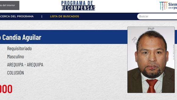 Omar Candia se encuentra desaparecido desde el pasado 18 de noviembre de 2022, fecha que el Juzgado Unipersonal para casos de Corrupción de Funcionarios de la Corte Superior de Justicia de Arequipa confirmó una sentencia de seis años de cárcel en su contra.