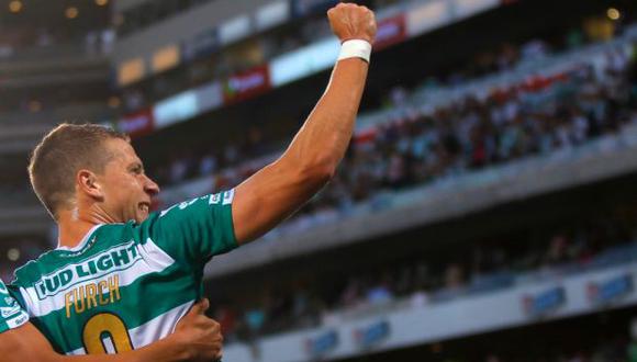 Julio Furch le dio el triunfo a Santos Laguna frente a Monterrey | Foto: Santos Laguna