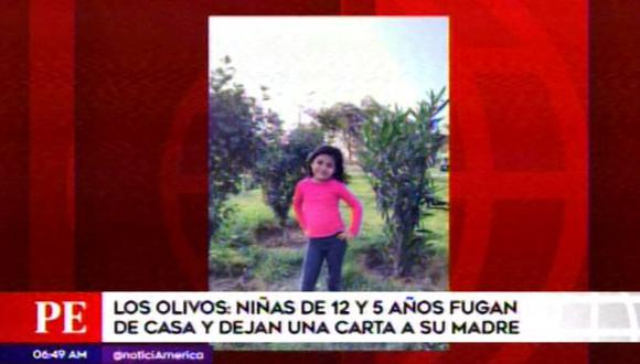 Niñas desaparecieron en Los Olivos.