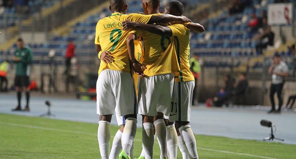 Brasil tomó la punta del hexagonal final del Sudamericano Sub 17 tras derrotar a Ecuador. (Foto: @Sub17Chile2017 )