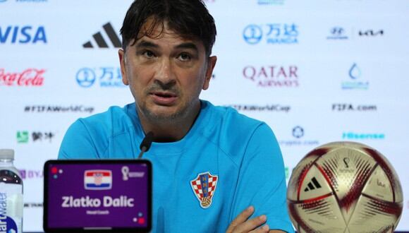 Zlatko Dalic en conferencia de prensa durante el Mundial de Qatar 2022. (Imagen: JACK GUEZ / AFP)