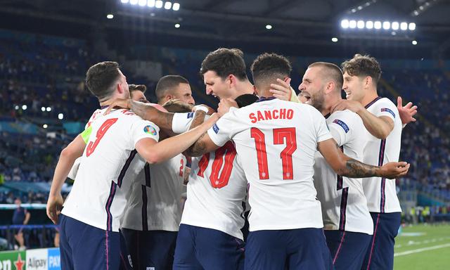 Inglaterra goleó 4-0 a Ucrania y clasificó a la semifinal de la Eurocopa 2021 | Foto: AFP