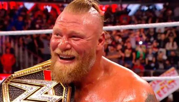 Brock Lesnar es el nuevo campeón de la WWE. (Foto: WWE)