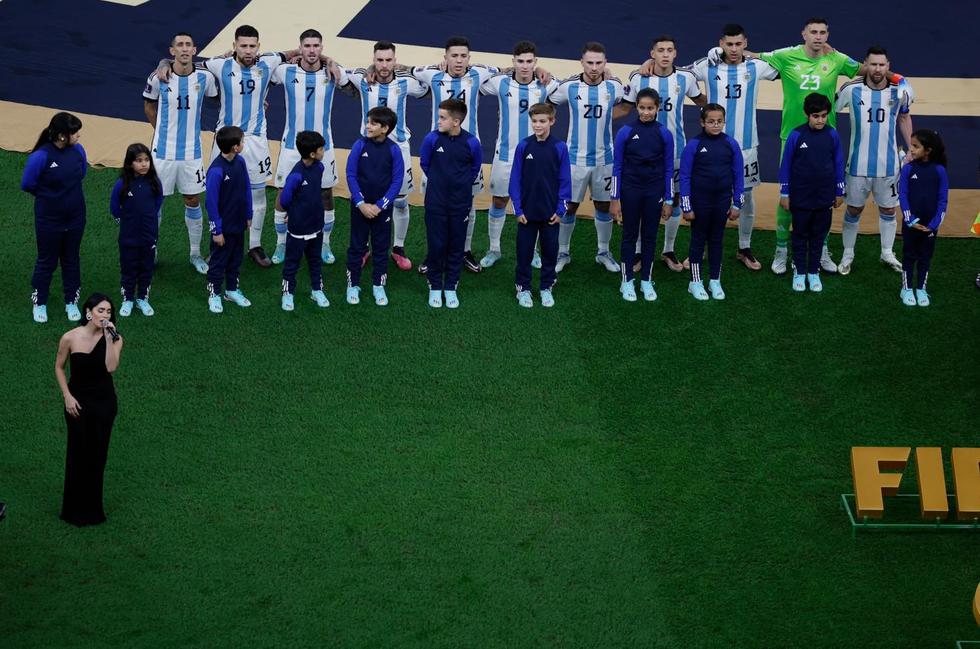 Lali Espósito fue la encargada de interpretar el himno de Argentina en la final contra Francia en Qatar 2022.