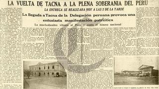 A 86 años de la reincorporación de Tacna al Perú