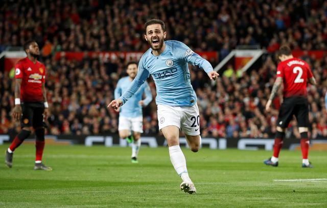 Manchester United vs. Manchester City: Bernardo Silva marcó el 1-0 con este golazo. (Foto: Reuters)