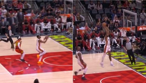 El experimentado Dwyane Wade, de los Miami Heat, protagonizó una jugada espectacular ante Atlanta Hawks que se hizo viral en YouTube. (Foto: captura de video).