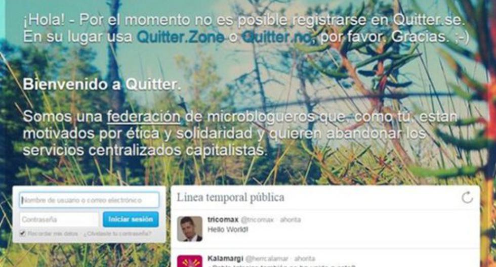 Quitter busca ser una alternativa a Twitter. (Foto: RT)