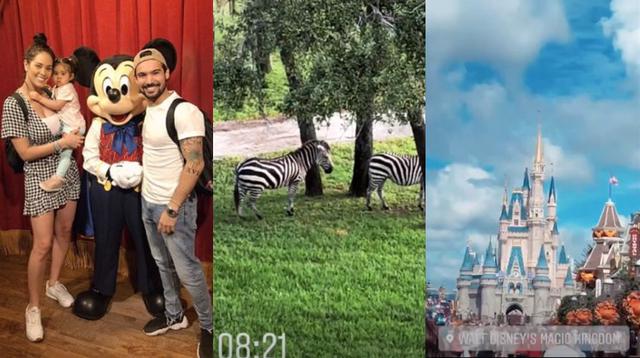 Karen Schwarz y Ezio Oliva disfrutan junto a su hija, Antonia de sus vacaciones en Disney. (Foto: Instagram)