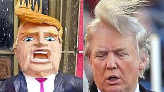 Mexicanos crean piñata de Donald Trump para "agarrarlo a palos"