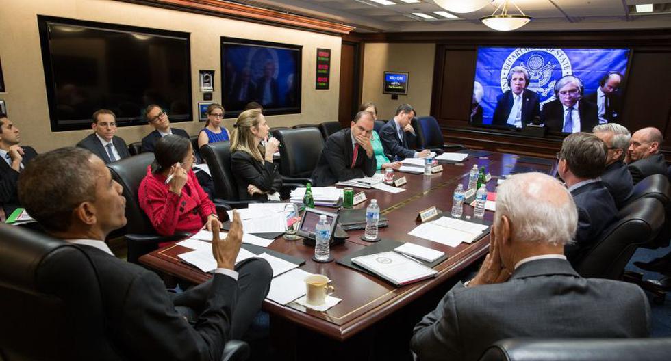 Teleconferencia sobre las negociaciones con Irán. (Foto:White House / Flickr)