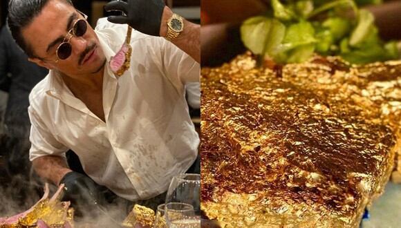 Salt Bae cobra 2.000 dólares por su bistec cubierto de oro, mientras que el “Stirk Bae” (a la derecha) es mucho más económico, ¿Cuánto cuesta?. (Foto: @nusr_et @stirks_thebelmont / Instagram)
