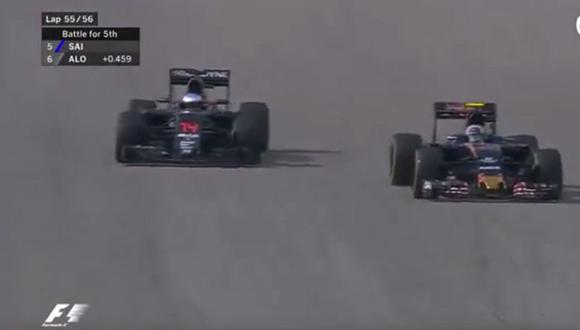 Increíble duelo entre Fernando Alonso y Carlos Sainz [VIDEO]