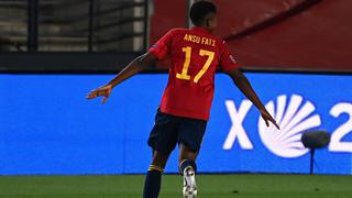 España vs. Ucrania: Ansu Fati se estrenó como goleador en ‘La Roja’ con esta pintura | VIDEO