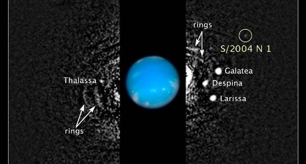 S/2004 N 1 es el satélite más pequeño que orbita Neptuno. (Imagen: nasa.gov)