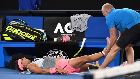 Rafael Nadal se lesionó y se retiró del Australian Open. (Foto: AFP)