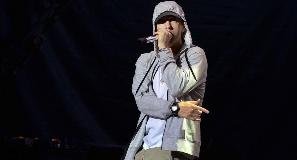 Una imagen de archivo del rapero estadounidense Eminem en un presentación en París, Francia. (AFP)