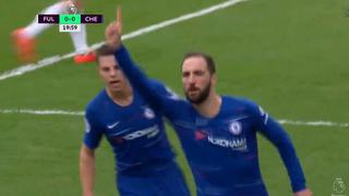 Chelsea vs. Fulham: Gonzalo Higuaín marcó golazo para el 1-0 de los 'Blues' | VIDEO