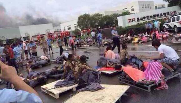 China: explosión dejó al menos 65 muertos y 100 heridos