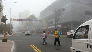 Niebla cubrió hoy Miraflores y otros distritos costeros de Lima