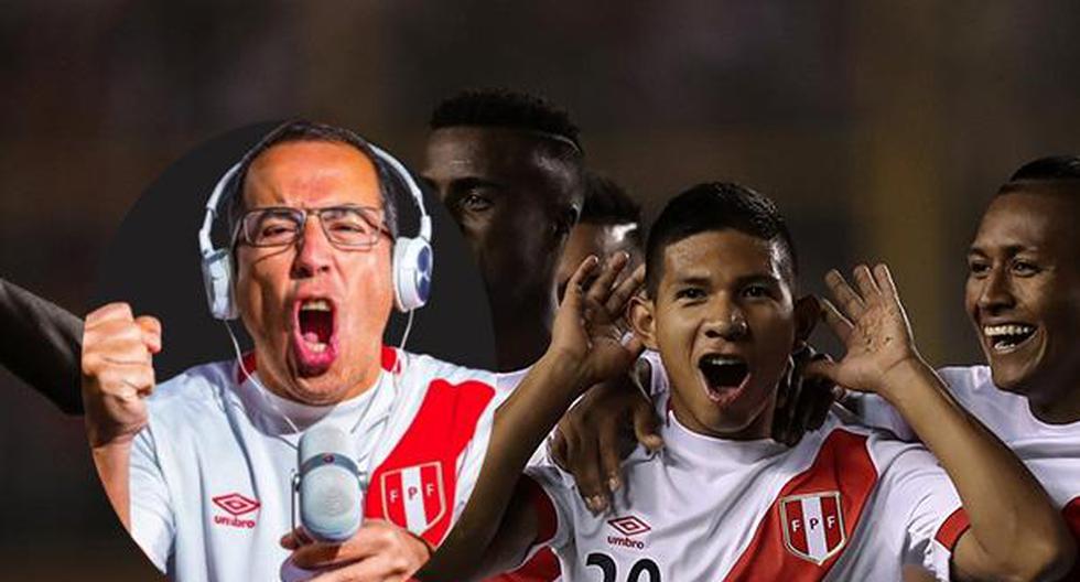 Daniel Peredo \"narró\" el gol de Edison Flores en el Perú vs Croacia. (Foto: Getty Images/Producción) (Video: Movistar TV - YouTube)