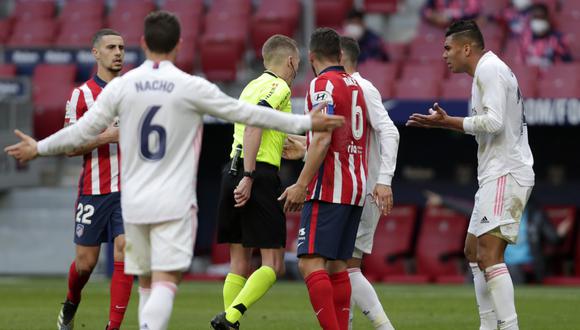 Atlético de Madrid publica polémico mensaje en Twitter tras derbi de Madrid. (Foto: AP)