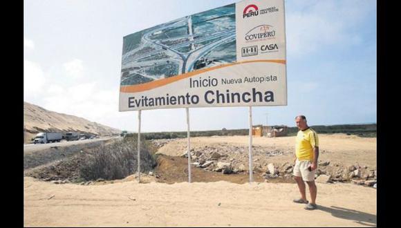 Obras en la vía Chincha - Pisco están detenidas desde octubre