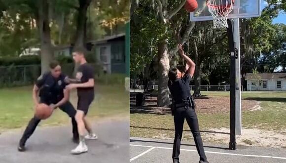 Una policía aceptó el reto de jugar un partido de baloncesto con adolescente en 1 vs 1. El video se hizo viral. (Foto: Twitter / 
AG Ashley Moody).