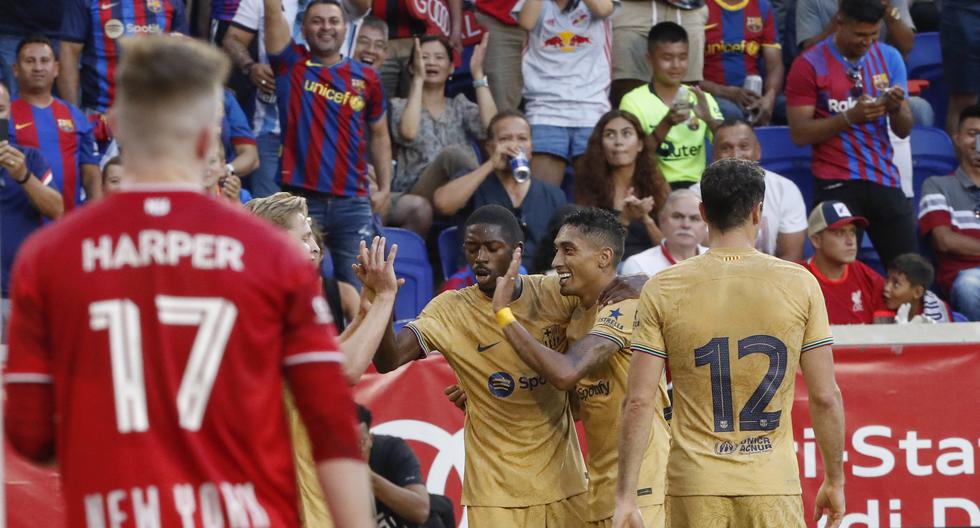 Barcelona derrotó 2-0 a New York con goles de Dembélé y Depay. (Foto: AFP)