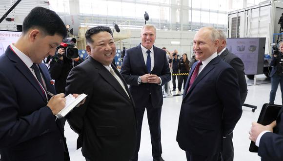 Kim permanece hoy en Rusia, donde tiene previsto visitar una fábrica de aviones en la ciudad de Komsomolsk del Amur donde se fabrican cazas de combate e instalaciones militares en Vladivostok | Foto: AFP PHOTO/KCNA VIA KNS