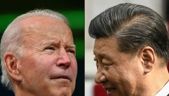 El presidente de Estados Unidos, Joe Biden, y su homólogo de China, Xi Jinping. (ARIS MESSINIS, PAUL ELLIS / POOL / AFP).