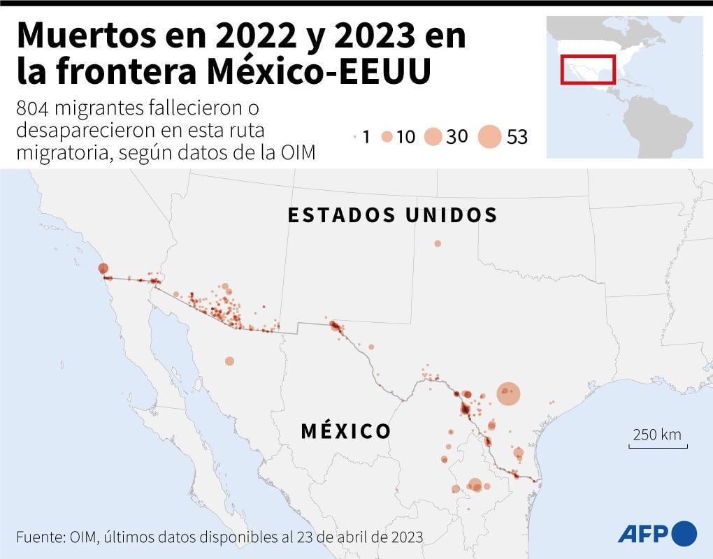 Deaths on the United States-Mexico border.  (AFP).