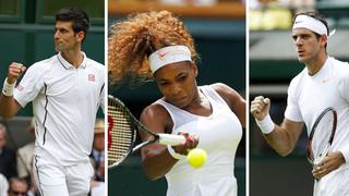 Wimbledon: Djokovic, Williams y Del Potro avanzaron a la segunda rueda