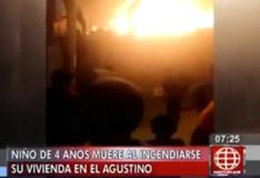 Niño muere por incendio en su vivienda en El Agustino