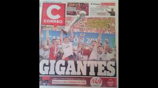 Melgar campeón nacional: las portadas de diarios en Arequipa