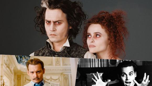 En la imagen, algunos de los trabajos más representativos de Johnny Depp. Desde "Sweeney Todd" hasta "Ed Wood".