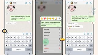 WhatsApp: cómo editar los mensajes enviados en un chat