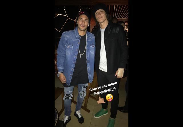 Neymar se encontró en Londres con David Luiz. (Foto: Instagram)