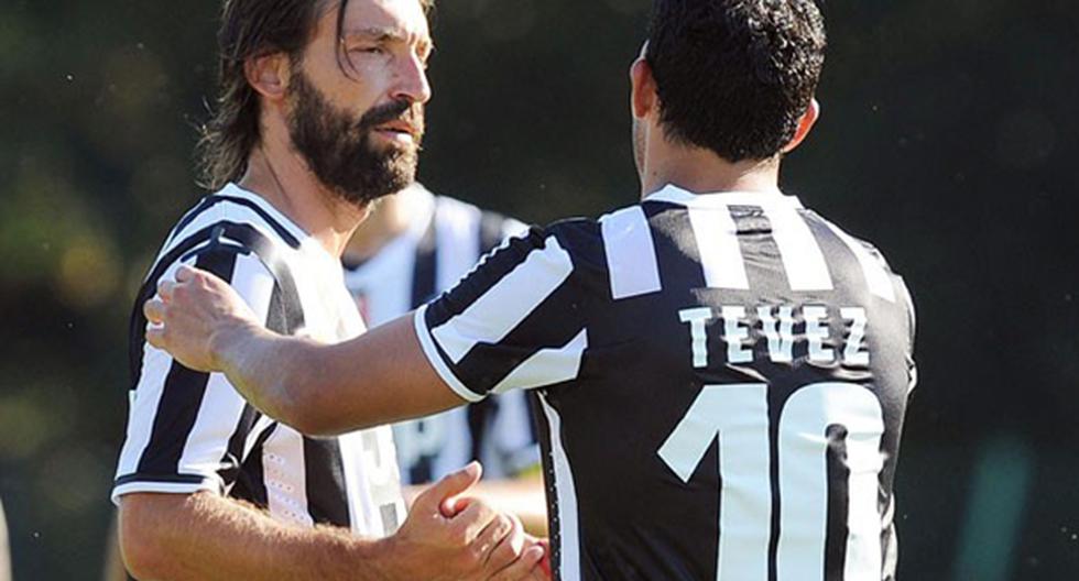 Carlos Tévez ve en Andrea Pirlo a su maestro. (Foto: EFE)