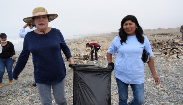 Personal de la Gerencia de Protección del Medio Ambiente del Callao remarcó que continuará con el trabajo de limpieza progresiva en la playa Márquez. (Difusión)
