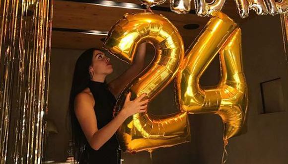Georgina Rodríguez feliz en su cumpleaños 24. (Foto: Instagram)