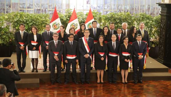 Presidente Martín Vizcarra tomó juramento al nuevo gabinete ministerial, que lidera Vicente Zeballos (Foto: Alonso Chero - GEC)