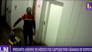 Lince: cámaras registraron el preciso momento en que  presunto asesino de médico deja edificio | VIDEO