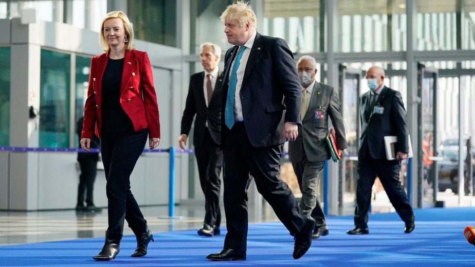 Liz Truss succeeded Boris Johnson at 10 Downing Street, the seat of the British government.  (GETTY IMAGES).