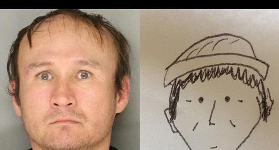 Pese a este caricaturesco retrato se logró identificar al ladrón. (Facebook)